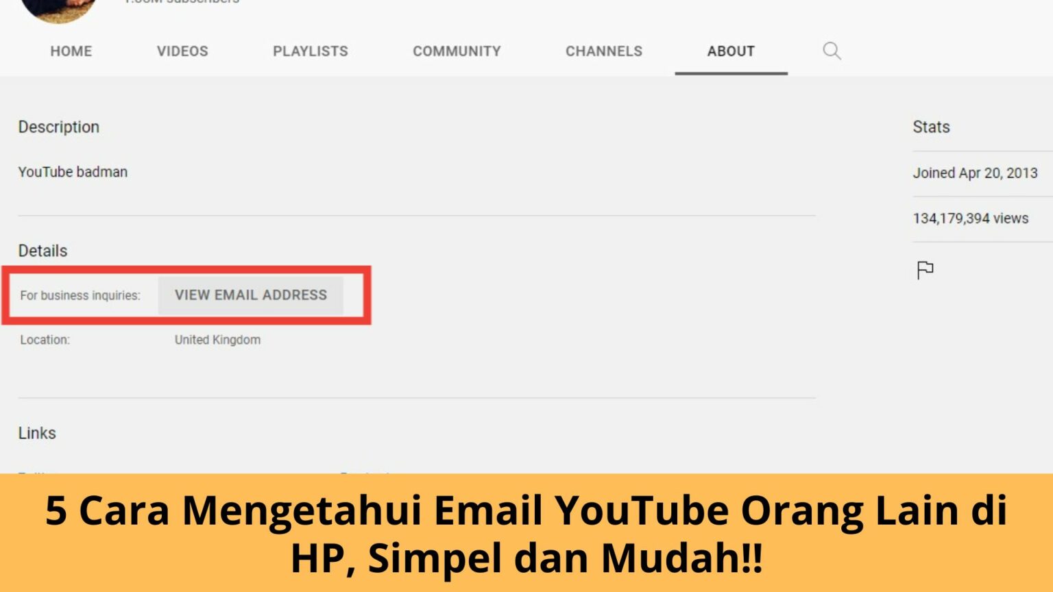 5 Cara Mengetahui Email YouTube Orang Lain Di HP Simpel Dan Mudah