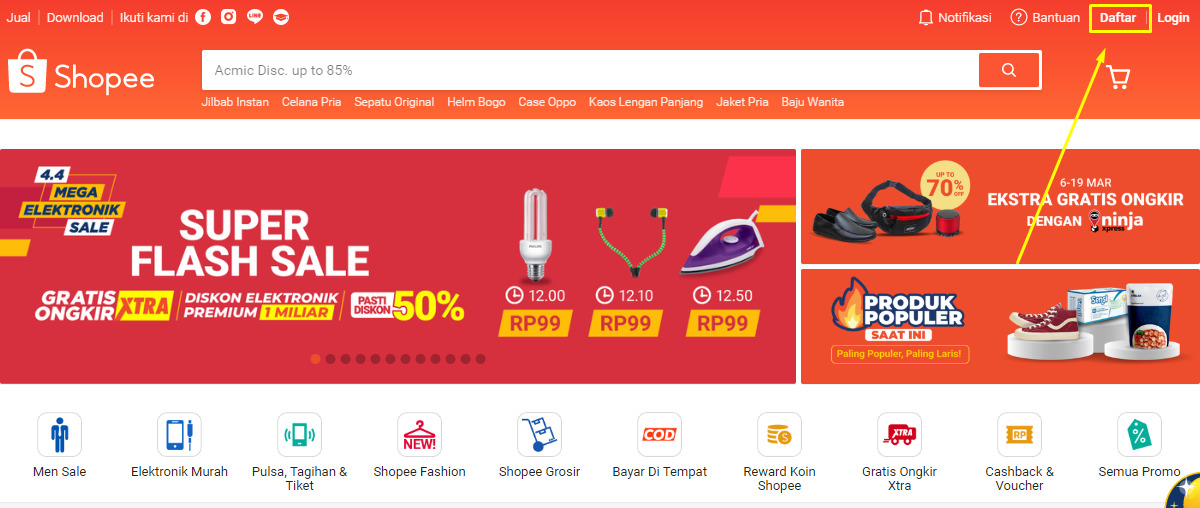 Gambar 1 - Cara dropship di Shopee ke Shopee