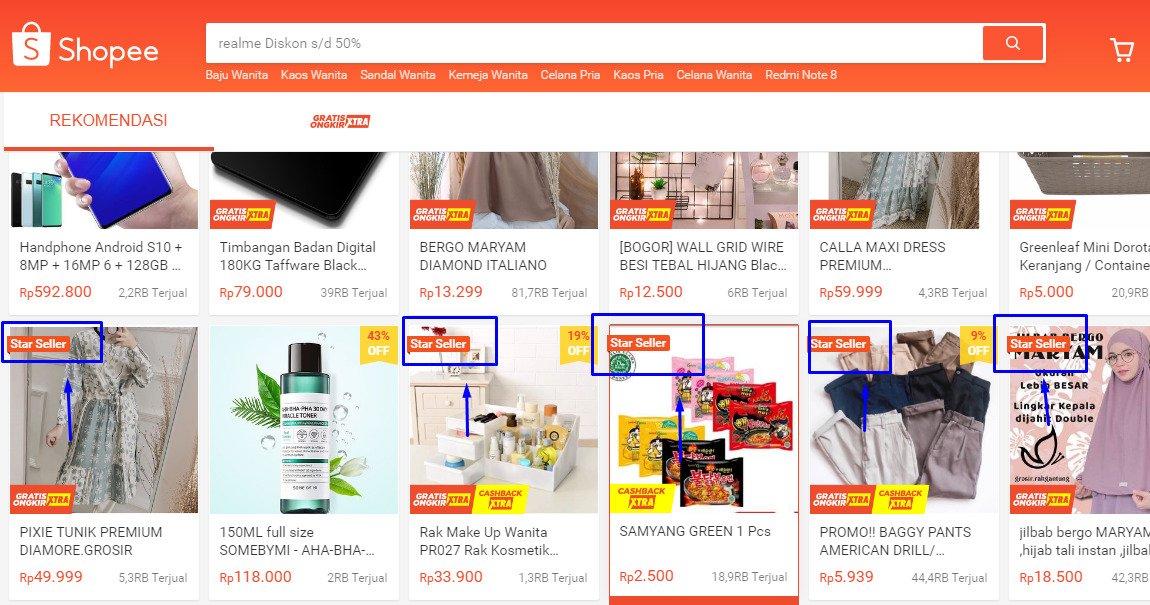 Pengertian dan syarat star seller Shopee terbaru