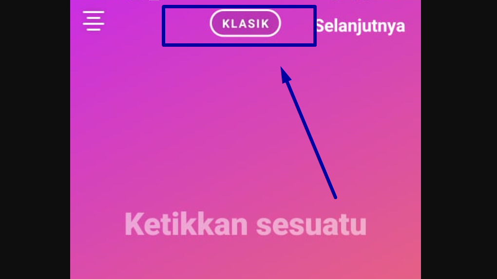 Instagram font bawaan