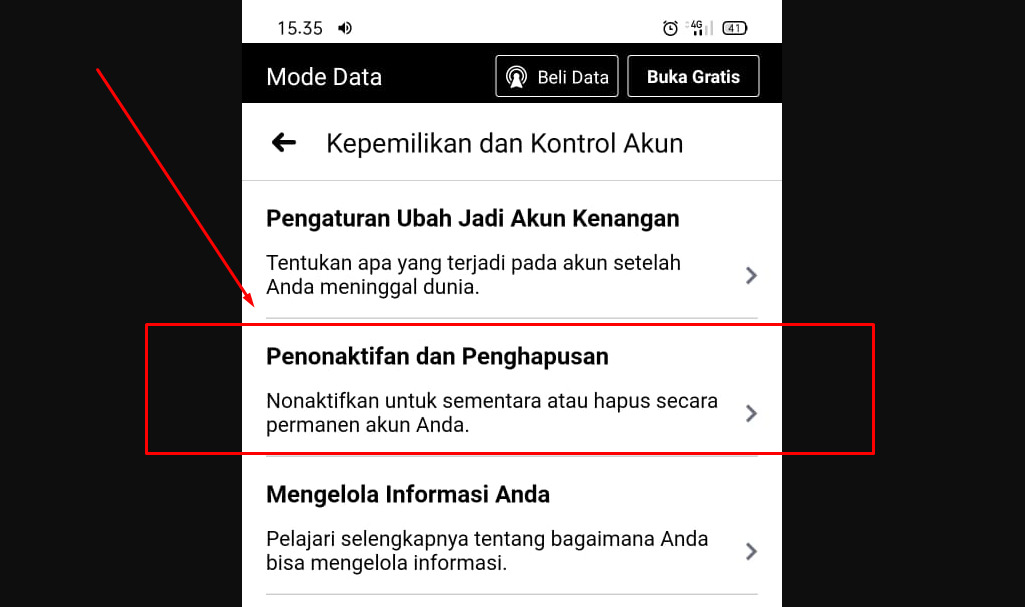 Cara menghapus akun facebook dengan cepat di HP dan PC