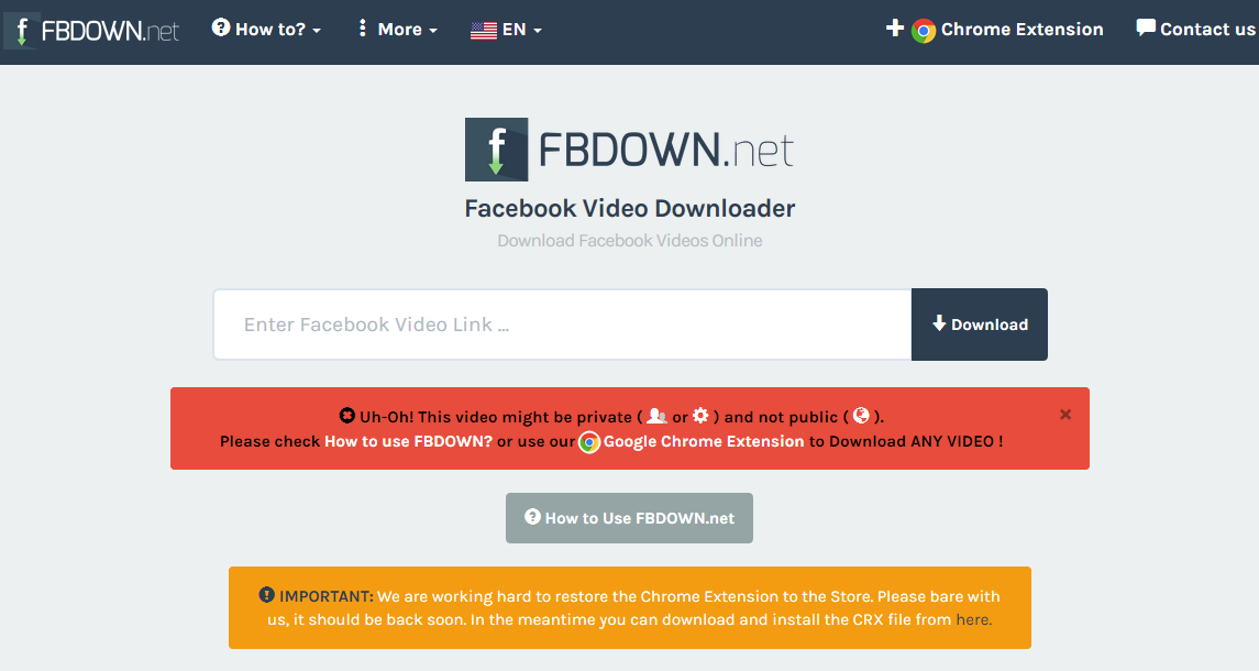Cara download video di FB (PC dan HP) via browser (tanpa aplikasi) - FBDown.net