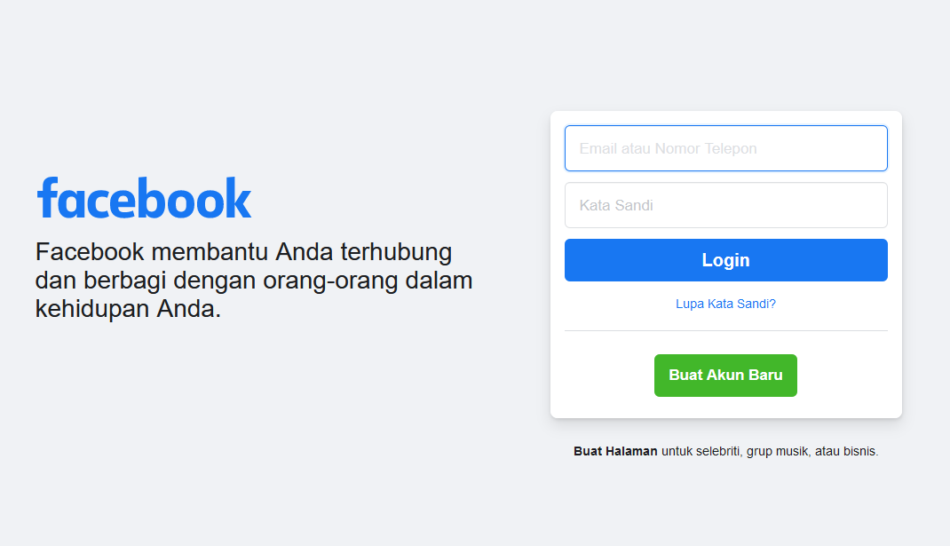 Cara membuat akun facebook dari laptop (browser)