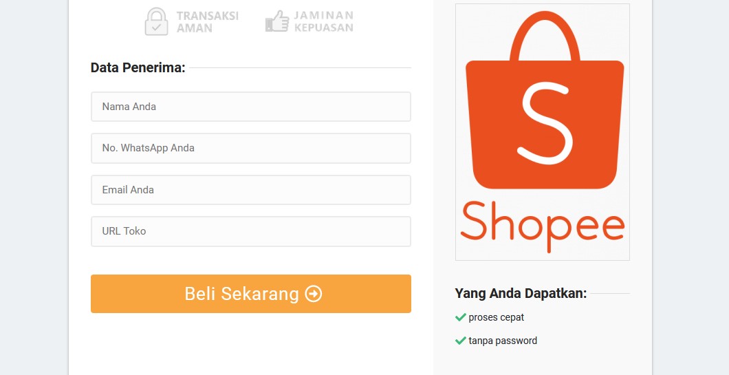 Gambar 3 - Cara mudah membeli pengikut dari jasa tambah follower Shopee