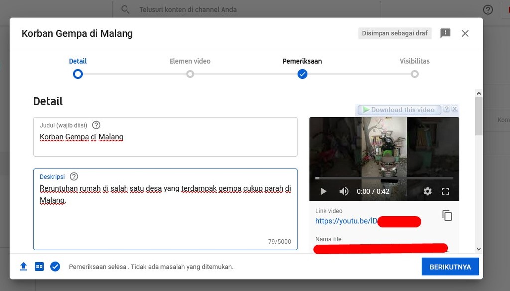 Cara upload video di Youtube lewat PC atau laptop