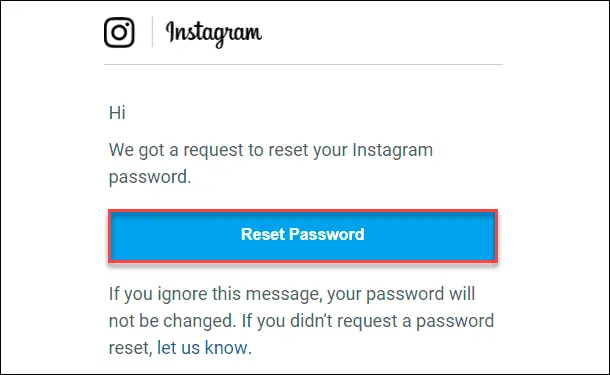 Reset Password Instagram Lewat Email