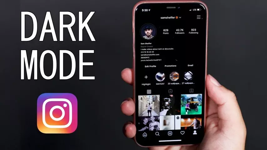 Tema Instagram Dark Mode