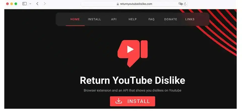 Return YouTube Dislike - safari