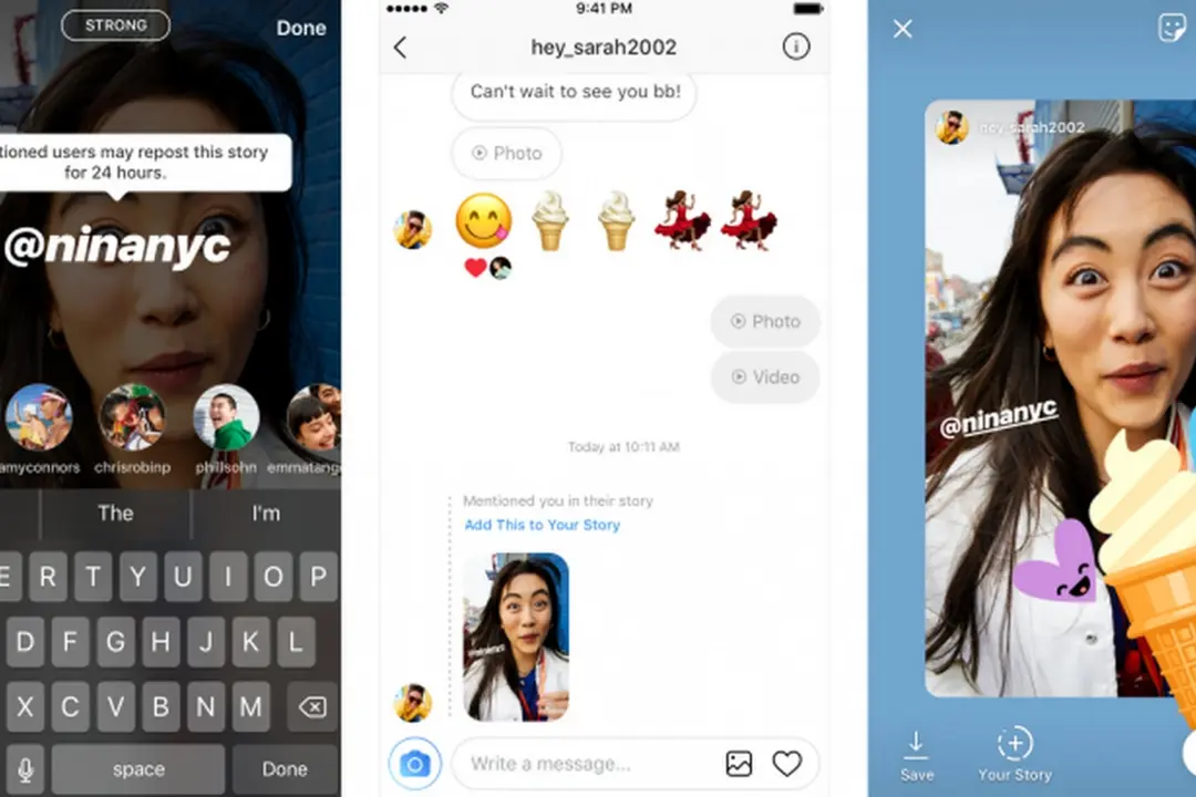 Repost Story Instagram dari Mentions