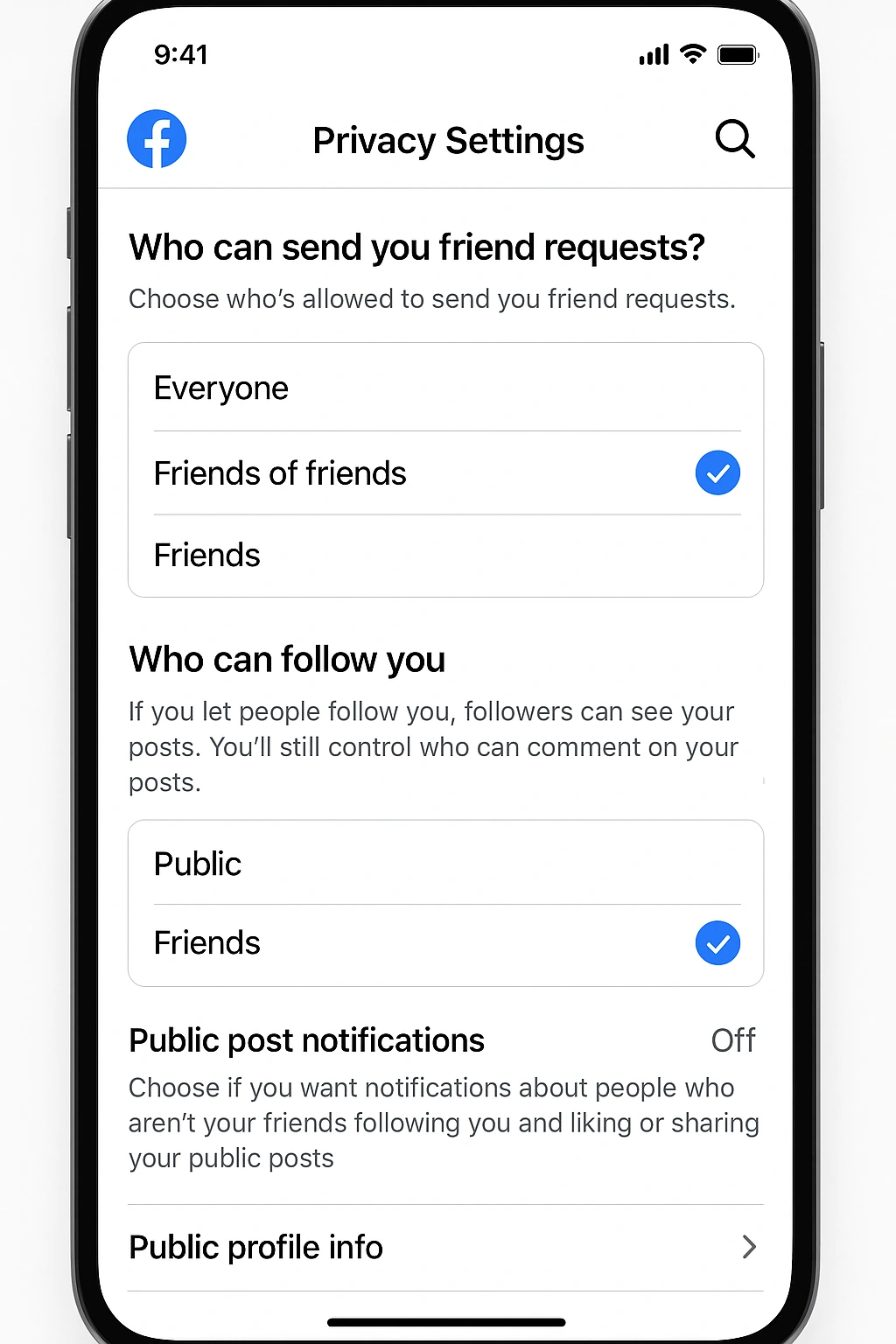 Facebook Privacy Settings